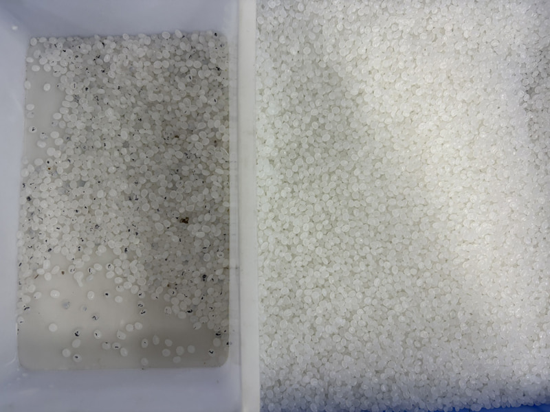 TOPSORT Selezionatrice a nastro per pellet di plastica per la selezione di punti neri